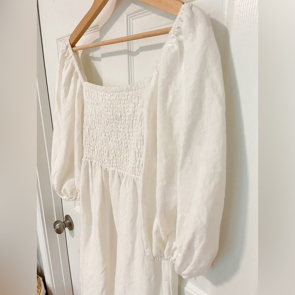 Tuckernuck White Annie Smocked Mini Dress Size Small - Picture 9 of 10